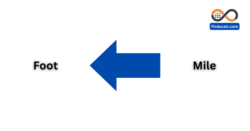 تحويل ميل الى قدم