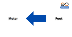 تحويل قدم الى متر