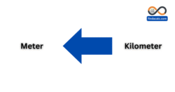 كيلومتر الى متر
